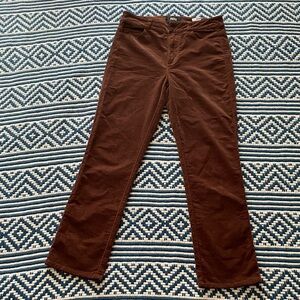 PAIGE Cindy RoseWood Stretch Ribbed Corduroy Pants Jean Size 27